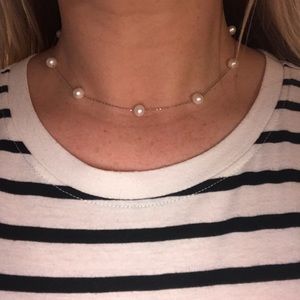 Gorgeous authentic sterling and 7 pearl necklace